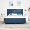 vidaXL Boxspringbed met matras met hoofdeinde Blauw 180 x 200 cm Stof