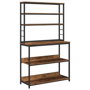 vidaXL Keukenplank 5-laags 100 x 40 x 168 cm Bewerkt hout Oud Hout