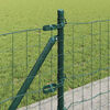 vidaXL Hek met Paal Groen 0,6 x 25 m Staal en PVC