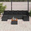 vidaXL Tuin Sofa Set met kussen met opslag 8 pcs Zwart