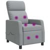vidaXL Massage Recliner Lichtgrijs Stof
