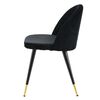 Venture Home Eetkamerstoelen 2 st Velvet fluweel zwart en messing