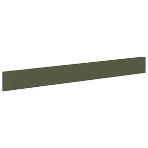 vidaXL Gazonrand 10 st 100 x 12 cm Staal Olijfgroen