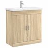 vidaXL Badkamermeubelset Sonoma Eiken 81 x 40 x 84,5 cm Bewerkt hout