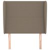 vidaXL Hoofdbord met randen 103x23x118/128 cm stof taupe