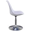vidaXL Eetkamerstoelen draaibaar 2 st kunstleer wit