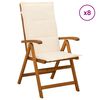 vidaXL Recliner Tuinstoelen 8 st Naturel Massief Acaciahout