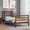 vidaXL Bedframe met hoofdbord massief hout honingbruin 90x200 cm