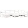 vidaXL 8-delige Loungeset massief grenenhout wit