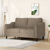 vidaXL Tweezitsbank 140 cm stof taupe