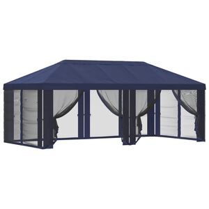 vidaXL Gazebo Hoes met Zijwanden Blauw 600,5 x 300,5 cm Polyester
