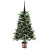 vidaXL Kerstboom met 150 LED met standaard Groen 90 cm PE