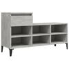 vidaXL Schoenenkast 102x36x60 cm bewerkt hout betongrijs
