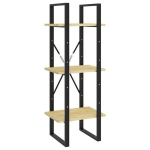 vidaXL Boekenkast met 3 schappen 40x30x105 cm massief grenenhout