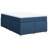 vidaXL Boxspring met matras stof blauw 120x190 cm