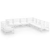 vidaXL 9-delige Loungeset massief grenenhout wit