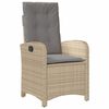 vidaXL 3-delige Bistroset met kussens poly rattan gemengd beige