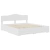 vidaXL Bedframe met hoofdeinde met lade Wit 180 x 200 cm Bewerkt hout