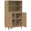 vidaXL Hoge kast 60x36x110 cm bewerkt hout artisanaal eikenkleurig