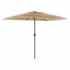vidaXL Parasol met stalen paal 300x200x250 cm bruin