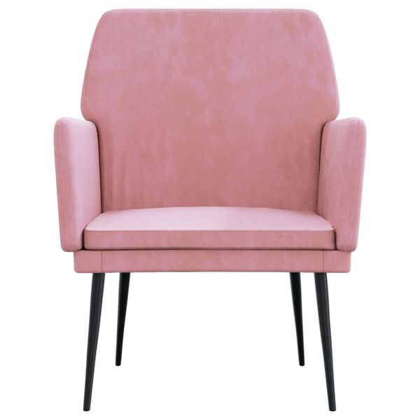 vidaXL Fauteuil 62x79x79 cm fluweel roze
