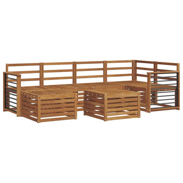 vidaXL Sofa-Sets Naturel Massief Acaciahout