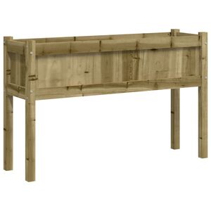 vidaXL Plantenbak met poten 110x31x70 cm ge&iuml;mpregneerd grenenhout