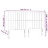 vidaXL Hoofdbord cr&egrave;me 160x5x118/128 cm stof