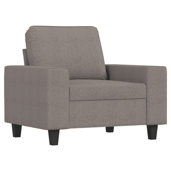 vidaXL 3-delige Loungeset stof taupe