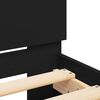 vidaXL Bedframe met hoofdbord bewerkt hout zwart 75x190 cm