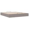 vidaXL Bedframe zonder matras 180x200 cm stof taupe