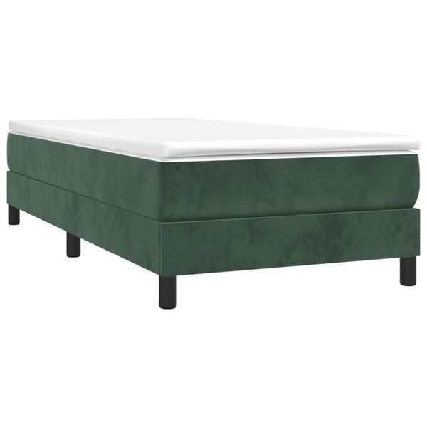 vidaXL Boxspring bed 90x190 cm fluweel donkergroen