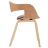 vidaXL Eetkamerstoelen 6 st gebogen hout en stof taupe