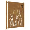vidaXL Poort 100x150 cm grasontwerp cortenstaal