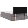 vidaXL Ottoman bed met matras 120x190 cm kunstleer grijs