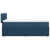vidaXL Boxspring met matras stof blauw 90x190 cm