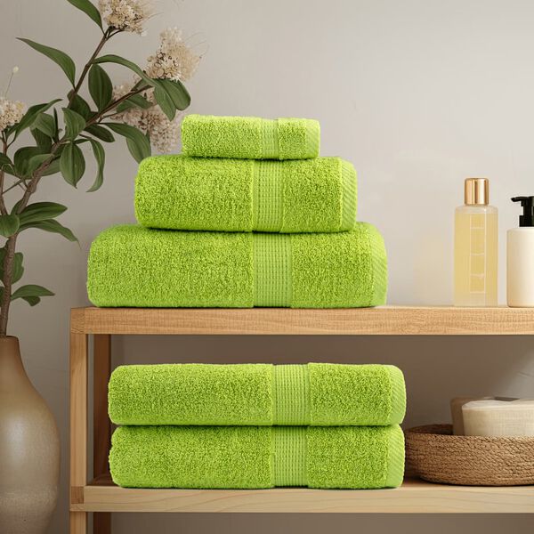 vidaXL Premium washandjes SOLUND 2 st appelgroen 30x30 cm 600 g/m2