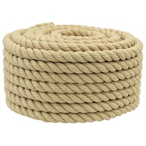 vidaXL Boottouw 2 mm 25 m Naturel
