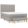 vidaXL Boxspring met matras stof lichtgrijs 140x200 cm