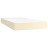 vidaXL Pocketveringmatras medium 80x200x20 cm kunstleer cr&egrave;mekleurig