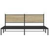 vidaXL Bedframe zonder matras metaal sonoma eikenkleurig 193x203 cm