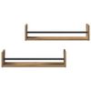 vidaXL Wandplank Wandgemonteerd 2 pcs Artisan Eiken 60 x 16 x 14 cm