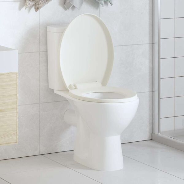 vidaXL Toiletbril soft-close met quick-release ontwerp wit