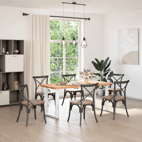 vidaXL Eettafelpoten 2 st U-vormig 70x(72-73) cm staal wit