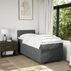 vidaXL Boxspring met matras stof donkergrijs 90x190 cm