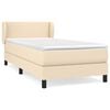 vidaXL Boxspring met matras stof cr&egrave;mekleurig 90x200 cm