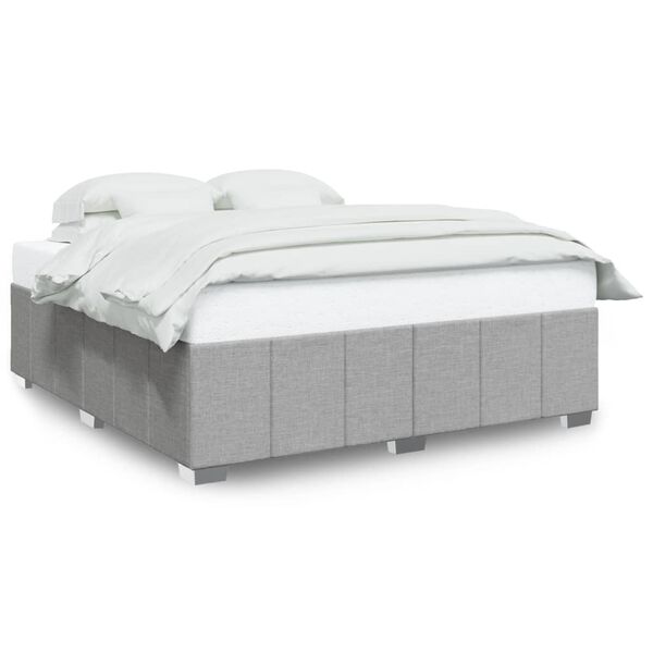vidaXL Bedframe zonder matras stof lichtgrijs 180x200 cm