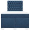vidaXL Boxspring met matras stof blauw 120x200 cm