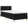 vidaXL Boxspringbed met matras met hoofdeinde Zwart 80 x 200 cm Stof