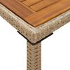 vidaXL Tuintafel met acaciahouten blad 115x54x74 cm poly rattan beige
